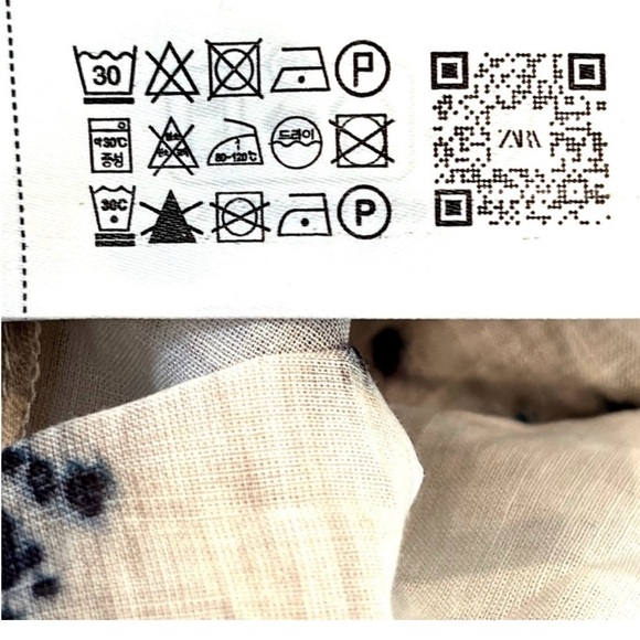 NWT Zara VOLUMINOUS PRINTED TOP ZW COLLECTION Black/Ecru Size Small - Picture 9 of 9